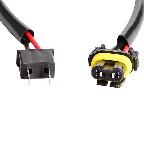 H7 Male to 9006 9005 HB3 HB4 Female Exchange Connector Extension Retrofit Pigtail Wiring Harness Adapter for Xenon Ballast Light Kit 2 Pcs in Kuwait