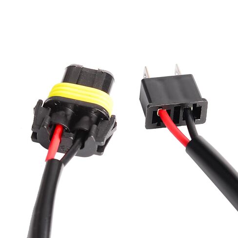 H7 Male to 9006 9005 HB3 HB4 Female Exchange Connector Extension Retrofit Pigtail Wiring Harness Adapter for Xenon Ballast Light Kit 2 Pcs in Kuwait