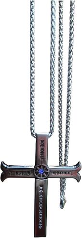 Anime A Piece Necklace Dracule Mihawk Cross Sword Necklace，Hawkeye Sword Cosplay Necklace Pendant Metal Necklaces Jewelry Pendant Men Women Gift in Saudi Arabia