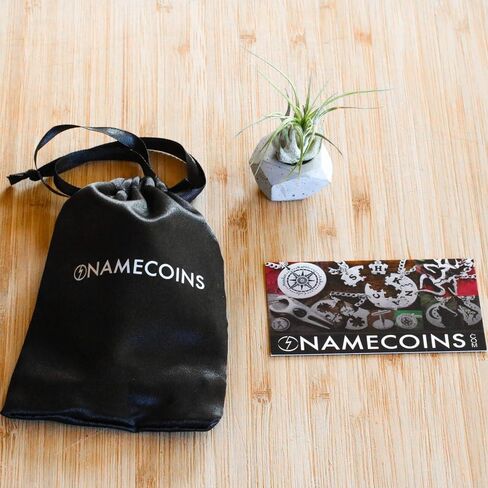 قلادة Bass Clef، ملاحظة موسيقية مجوفة، هدية مجوهرات موسيقية، مقطوعة ومصقولة من ربع، عملة مقطوعة يدويًا، حسب NameCoins in Kuwait