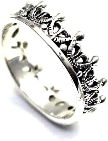 COSUMOSU Royal Crown King Queen 925 Sterling Silver spinner Rings in Saudi Arabia