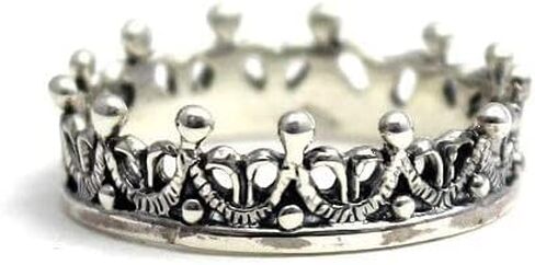 COSUMOSU Royal Crown King Queen 925 Sterling Silver spinner Rings in Saudi Arabia