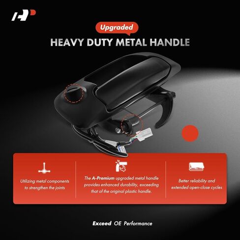 A-Premium Upgraded Metal Tailgate Handle Compatible with Dodge Ram 1500 2002-2008, Ram 2500 3500 2003-2009, Textured Black Latch Handle w/Assembled Camera & Cable in Saudi Arabia