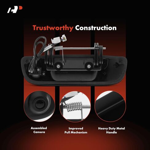 A-Premium Upgraded Metal Tailgate Handle Compatible with Dodge Ram 1500 2002-2008, Ram 2500 3500 2003-2009, Textured Black Latch Handle w/Assembled Camera & Cable in Saudi Arabia
