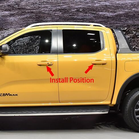 for Ford Ranger 2024 2025 Door Handle Cover Trims Chrome (with Keyless Entry System) in Kuwait