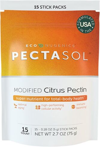PectaSol Modified Citrus Pectin – 15 5g Lime Stick Packs – Total-Body Health Supplement to Support Heart,Immune System, Inflammation Response & Aging + Maintain Healthy Galectin-3 Levels in Kuwait