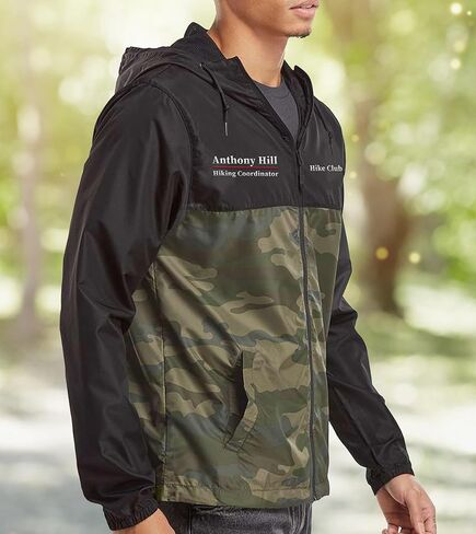 TEEAMORE Custom Windbreaker Embroidered Text Full Zip Jacket Lightweight Waterproof Men Women Rain Jacket in Kuwait