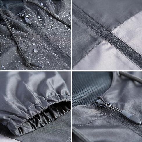 TEEAMORE Custom Windbreaker Embroidered Text Full Zip Jacket Lightweight Waterproof Men Women Rain Jacket in Kuwait