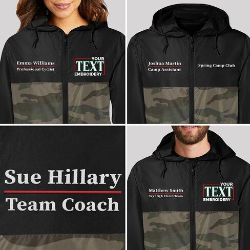 TEEAMORE Custom Windbreaker Embroidered Text Full Zip Jacket Lightweight Waterproof Men Women Rain Jacket in Kuwait