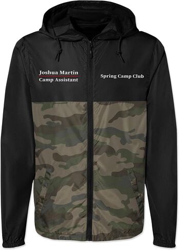 TEEAMORE Custom Windbreaker Embroidered Text Full Zip Jacket Lightweight Waterproof Men Women Rain Jacket in Kuwait