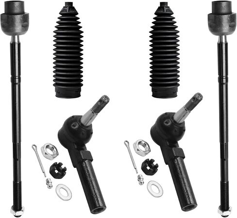 Detroit Axle - Front Tie Rods for Chevrolet Impala Monte Carlo Pontiac Grand Prix Buick LaCrosse Regal Century Allure, 4 Inner & Outer Tie Rods, 2 Boots, Replacement in Saudi Arabia