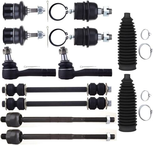 SCITOO 12-PC SET Suspension Kit For 2002-2003 For Ford Explorer 2002-2003 For Mercury Mountaineer Front Lower Upper Ball Joint Inner Outer Tie Rod End Sway Bar End Link Steering Boot in Saudi Arabia
