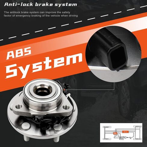 DRIVESTAR 515127 Front Wheel Bearing Hub Assembly 2011-2013 for Infiniti QX56, 2014-2022 for Inifiniti QX80, 2017-2020 for Nissan Armada, 6 Lugs w/ABS in Saudi Arabia