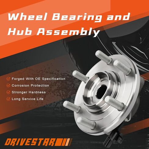 DRIVESTAR 515127 Front Wheel Bearing Hub Assembly 2011-2013 for Infiniti QX56, 2014-2022 for Inifiniti QX80, 2017-2020 for Nissan Armada, 6 Lugs w/ABS in Saudi Arabia