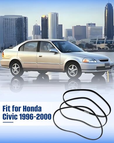 4PK800 4PK850 4PK825 Drive Serpentine Pulley Belt Kit Fit for Honda Civic 1996 1997 1998 1999 2000 Alternator, Air Conditioner A/C, Power Steering Replacement Belt 3PCS in Saudi Arabia