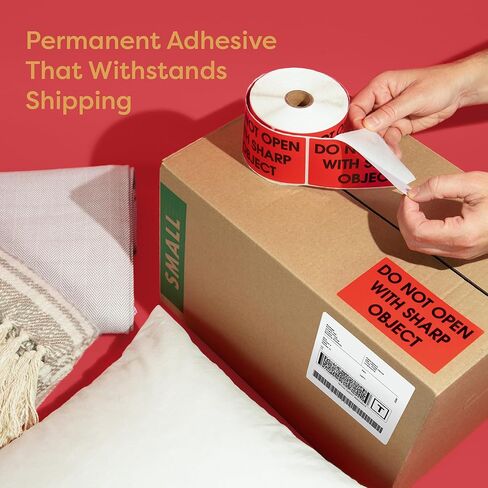 Aegis Adhesives - 3" X 5" Do Not Double Stack Labels (1 Roll, 500/Roll) Shipping and Handling Warning Labels with Permanent Adhesive in Saudi Arabia