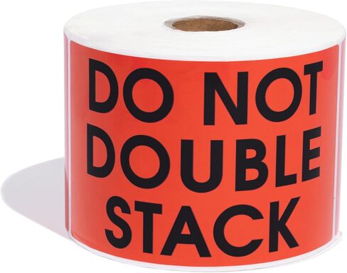 Aegis Adhesives - 3" X 5" Do Not Double Stack Labels (1 Roll, 500/Roll) Shipping and Handling Warning Labels with Permanent Adhesive in Saudi Arabia