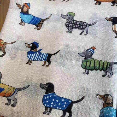 Women's Elegant Pet Pattern Scarf, Dachshund Scarf Shawl, Soft Cotton Linen Shawl, High-end Aristocratic Style for Office Ladies, Natural Cimple Women's Wraps & Pashminas for Dog Lovers in Kuwait