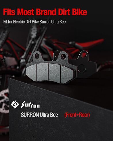 وسادات فرامل سيراميك لـ Surron Ultra Bee، مجموعة وسادات فرامل قرصية أمامية وخلفية معدنية للدراجة الترابية Surron Ultrabee/Sur Ron Ultra bee (4 قطع) in Kuwait