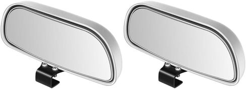 2PCS Car Blind Spot Mirror, 360° Adjustable HD Glass Convex Wide Angle Vehicle Blindspot Rear View Mirror, Automotive Rectangle Side View Blind Spot, Universal for Vehicles (Black) in Saudi Arabia