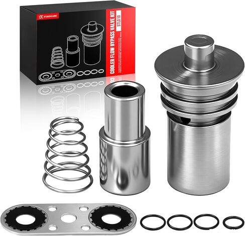 Transmission Cooler Flow Bypass Valve Kit，Compatible with GM 6L80 6L90 8L80 8L90 10L90 Transmissions， Replaces OEM #STL010 & 15251488， Internal Safety Bypass Design in Saudi Arabia