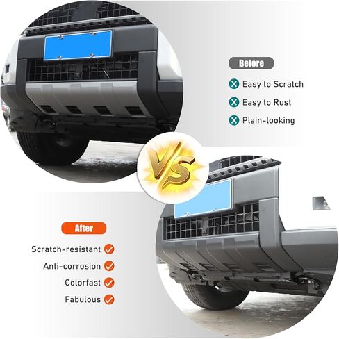 غطاء حماية سفلي للمصد الأمامي متوافق مع Toyota Land Cruiser 250 Prado J250 LC250 2024 2025، غطاء حماية للوحة السفلية للمصد الأمامي (أسود غير لامع) in Kuwait
