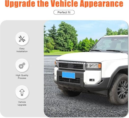 غطاء حماية سفلي للمصد الأمامي متوافق مع Toyota Land Cruiser 250 Prado J250 LC250 2024 2025، غطاء حماية للوحة السفلية للمصد الأمامي (أسود غير لامع) in Kuwait