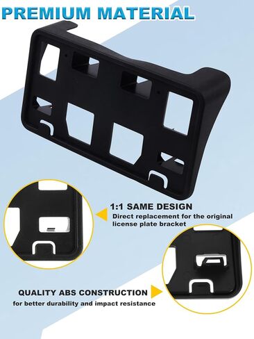 Front License Plate Frame Compatible with 2008-2014 Ford E-150 / E-250, 2008-2024 Ford E-350 Super Duty/E-450 Super Duty Front Bumper License Plate Holder Mounting Bracket Replace # 8C2Z17A385AA in Kuwait