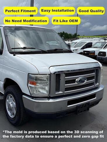 Front License Plate Frame Compatible with 2008-2014 Ford E-150 / E-250, 2008-2024 Ford E-350 Super Duty/E-450 Super Duty Front Bumper License Plate Holder Mounting Bracket Replace # 8C2Z17A385AA in Kuwait