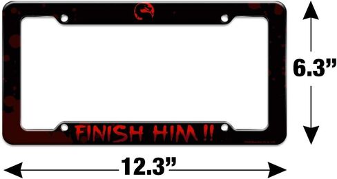 GRAPHICS & MORE Mortal Kombat Klassic Finish Him License Plate Tag Frame in Saudi Arabia