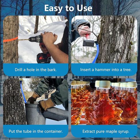 5/16 "معرف × 120 قدم أنابيب شراب القيقب، أنابيب فراغ عصير القيقب الغذاء الصف، شجرة النسغ جمع خرطوم شراب مجموعة أنابيب فراغ خط خرطوم لشراب القيقب العضوي (لا تشمل الصنبور شراب القيقب) in Kuwait