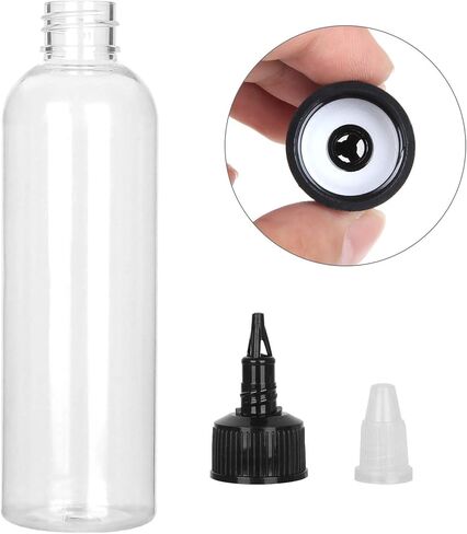 20 قطعة من زجاجات الضغط البلاستيكية المستديرة LDPE من SENENQU، زجاجات توزيع دائرية طبيعية من بوسطن مع غطاء علوي ملتوي للحرف اليدوية والفنون والغراء والمزيد (8.5oz، شفاف) in Kuwait