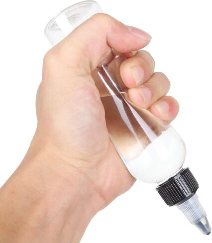 20 قطعة من زجاجات الضغط البلاستيكية المستديرة LDPE من SENENQU، زجاجات توزيع دائرية طبيعية من بوسطن مع غطاء علوي ملتوي للحرف اليدوية والفنون والغراء والمزيد (8.5oz، شفاف) in Kuwait