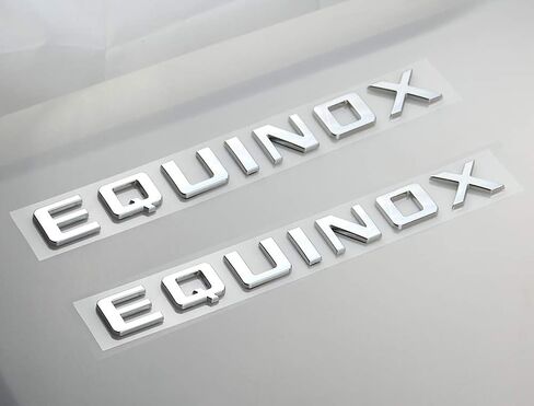 2x Equinox Nameplate Letter Emblems 3D Badges Replacement for Equinox (Gloss Black) in Saudi Arabia