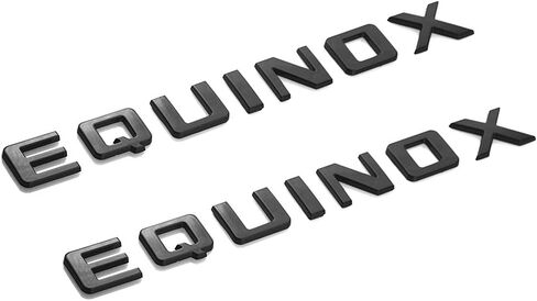 2x Equinox Nameplate Letter Emblems 3D Badges Replacement for Equinox (Gloss Black) in Saudi Arabia
