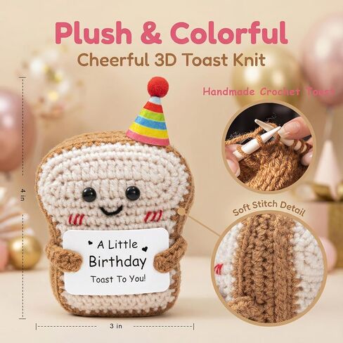 Crisky Crochet Funny Birthday Gifts for Women, Cute Birthday Card for Women Bday Party Decorations, Her, Him, Men, Teen Girls, Teacher, Sister, Mom, Coworker, Male, Female, Unique Desk Decor in Saudi Arabia