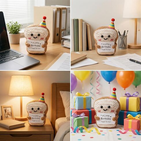 Crisky Crochet Funny Birthday Gifts for Women, Cute Birthday Card for Women Bday Party Decorations, Her, Him, Men, Teen Girls, Teacher, Sister, Mom, Coworker, Male, Female, Unique Desk Decor in Saudi Arabia