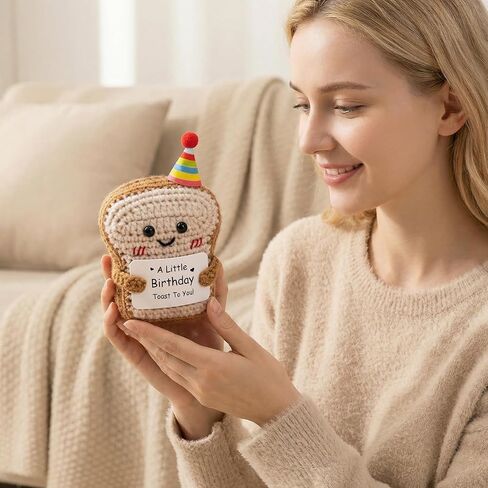 Crisky Crochet Funny Birthday Gifts for Women, Cute Birthday Card for Women Bday Party Decorations, Her, Him, Men, Teen Girls, Teacher, Sister, Mom, Coworker, Male, Female, Unique Desk Decor in Saudi Arabia