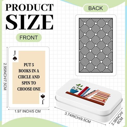 48 Pcs Tbr Cards Gift for Book Lover to Be Read List with Iron Box Bookish Accessory for Book Club Readers Birthday Teacher Mom Women Choose Your Next Reading Library Funny Decoration in Kuwait