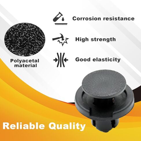 25 قطعة 8 مم (5/16 بوصة) غطاء ممتص الصدمات بطانة قوس العجلة ومشبك تثبيت من نوع الدفع السفلي متوافق مع Tesla Model S 2012-On X 2016-On 3 2017-On Y 2020-On استبدال # 100652100A in Kuwait