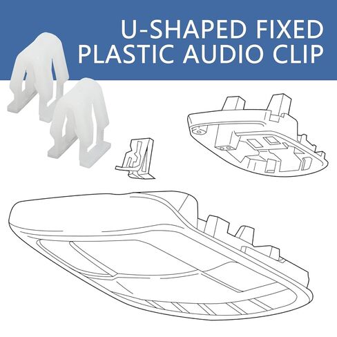 20 قطعة من مشابك لوحة قيادة السيارة العالمية لوحدة التحكم الأمامية للسيارة، مجموعة تثبيت بلاستيكية من النايلون الأبيض، مشابك السيارات للراديو، DVD، ملحقات استبدال لوحة أجهزة القياس لمعظم السيارات in Kuwait