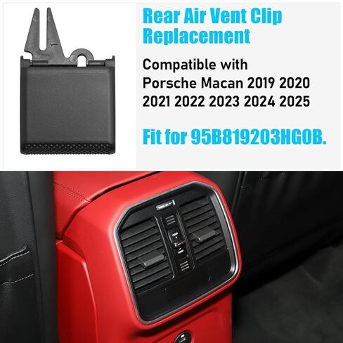 Jaronx Compatible with Porsche Macan Air Vent Clip Tab 2019 2020 2021 2022 2023 2024 2025, 1PCS Rear Air Conditioning Outlet AC Vent Insert Clip Replacement Compatible with Porsche in Saudi Arabia