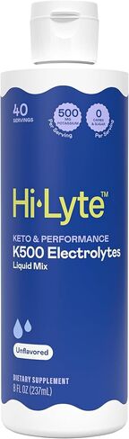 Keto IV Electrolyte Drops + High Potassium | No Leak Dropper Bottle | 500mg Potassium + Magnesium, Sodium & Zinc | Raw Mineral Flavor | 30 Servings in Kuwait