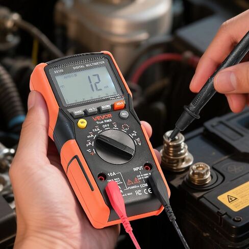 VEVOR Digital Multimeter, 6000-Count TRMS DC/AC Voltmeter Current Tester, Auto-Ranging Multimeter for Current Voltage Resistance Capacitance Temperature Diodes Continuity Low Impedance Measurment in Saudi Arabia