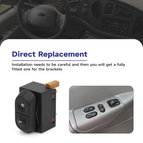 901-234 Front Driver Side Power Door Lock Switch for 91-08 Ford E150/250/350 ǀ 91-97 F150/F250/F350/Bronco ǀ 96-06 Econoline ǀ 91-94 Explorer ǀ 87-93 Mustang ǀ 91-92 Ranger, Replace SW7061, PDS-134 in Kuwait