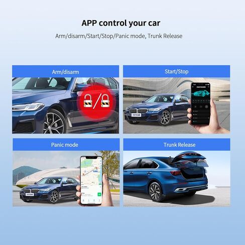 وحدة التحكم في تطبيق مفتاح الهاتف الذكي اللاسلكي للدخول بدون مفتاح وتشغيل المحرك - متوافقة مع سلسلة EASYGUARD EC002/EC211 (BT001-AA) in Saudi Arabia