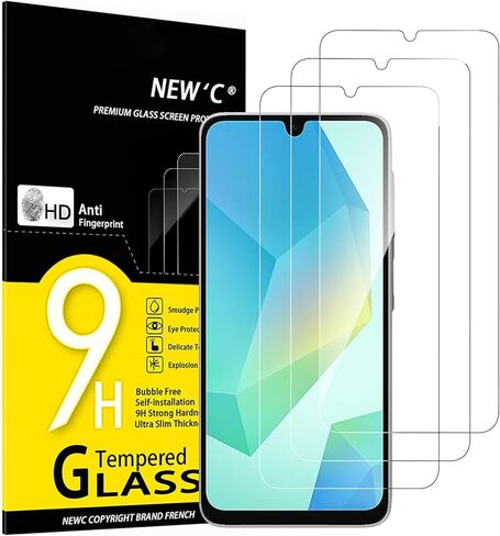 NEW'C 3 Pack Designed for Samsung Galaxy A16 5G Screen Protector Tempered Glass, Bubble Free, Ultra Resistant in Kuwait