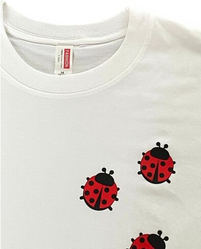 Whimsy Twee Clothes for Women Oversize Graphic Ladybug Tee Y2k Fashion Whimsical Clothes Streetwear in Kuwait
