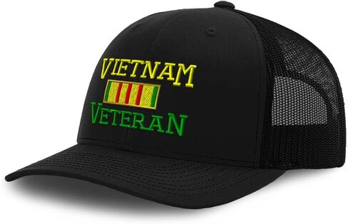 Mesh Cap Hat Embroidered Vietnam Veteran B Embroidery Trucker Hats for Men & Women Cotton in Saudi Arabia