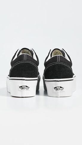 Vans UA Old Skool Stackforms، أسود/أبيض حقيقي، 12 US للنساء/10.5 US للرجال in Kuwait